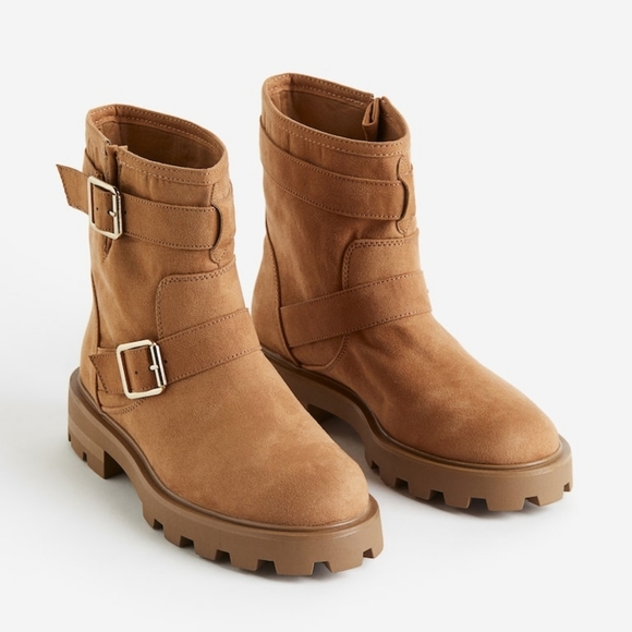 H&M Women's Tan Ankle Boots - Picture 1 of 8